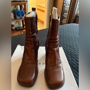 Marc Fisher Brown Heeled Boots